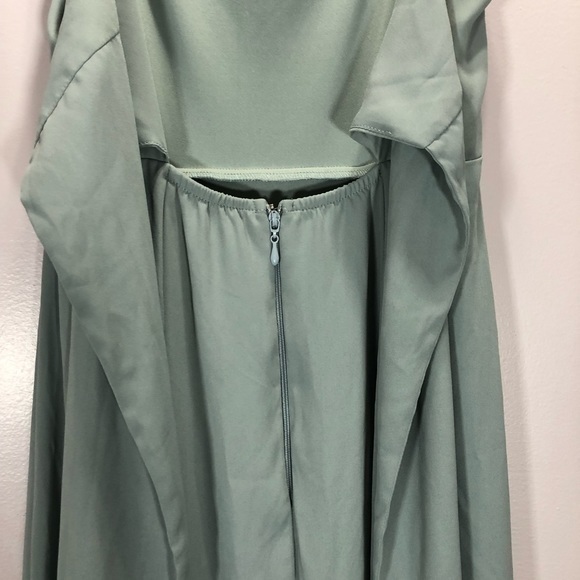 Show Me Your MuMu Women’s Deep Sage Chiffon Lauren Tie Maxi Dress - Picture 12 of 16